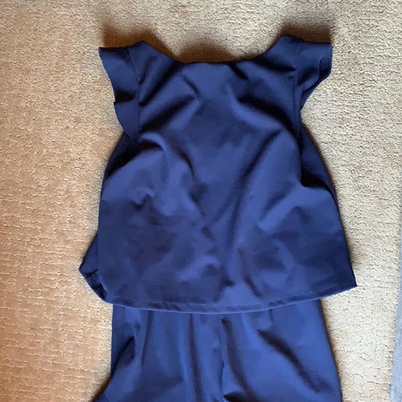 Aqua Navy Romper - Picture 4 of 14